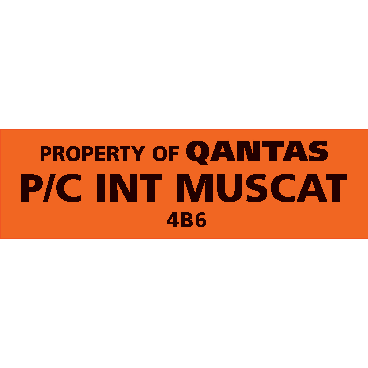 Qantas 4B6 First Class International Muscat - PC INT MUSCAT