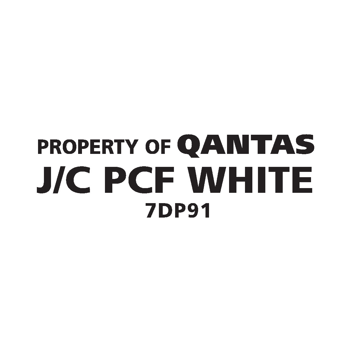 Qantas 7DP91 Business Class PCF White - JC PCF WHITE