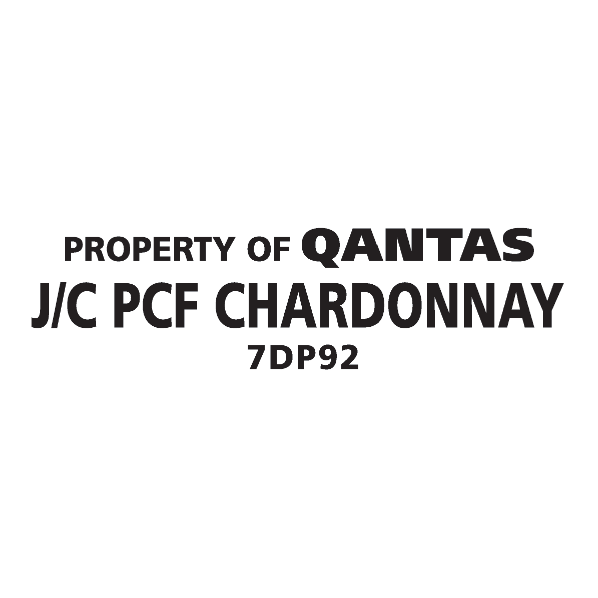 Qantas 7DP92 J/C PCF CHARDONNAY