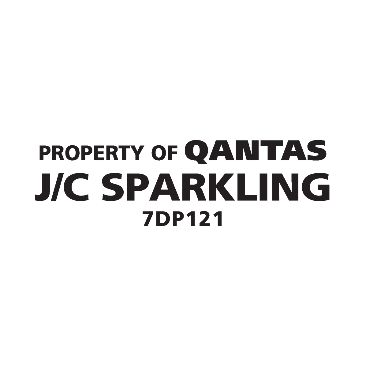 Qantas 7DP121 Business Class J/C SPARKLING